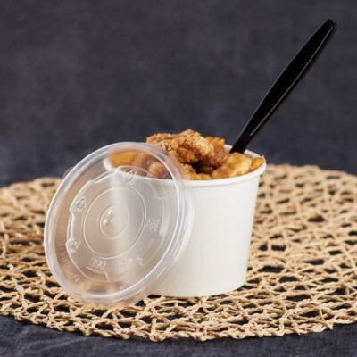 Karat 12oz PP Plastic Food Container Flat Lids (100mm) - 1,000 ct, C-KDL100-PP