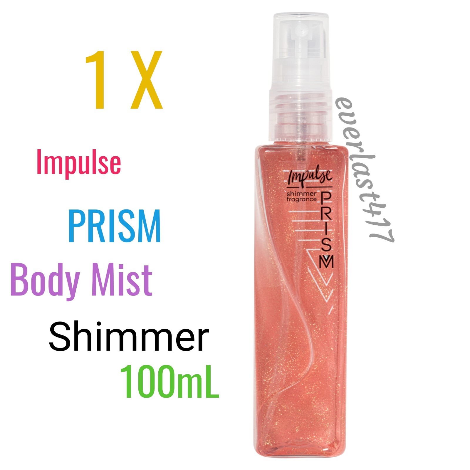 Impulse Prism Shimmer Fragrance Body Mist 100ml, Long Lasting Scent, Brand New
