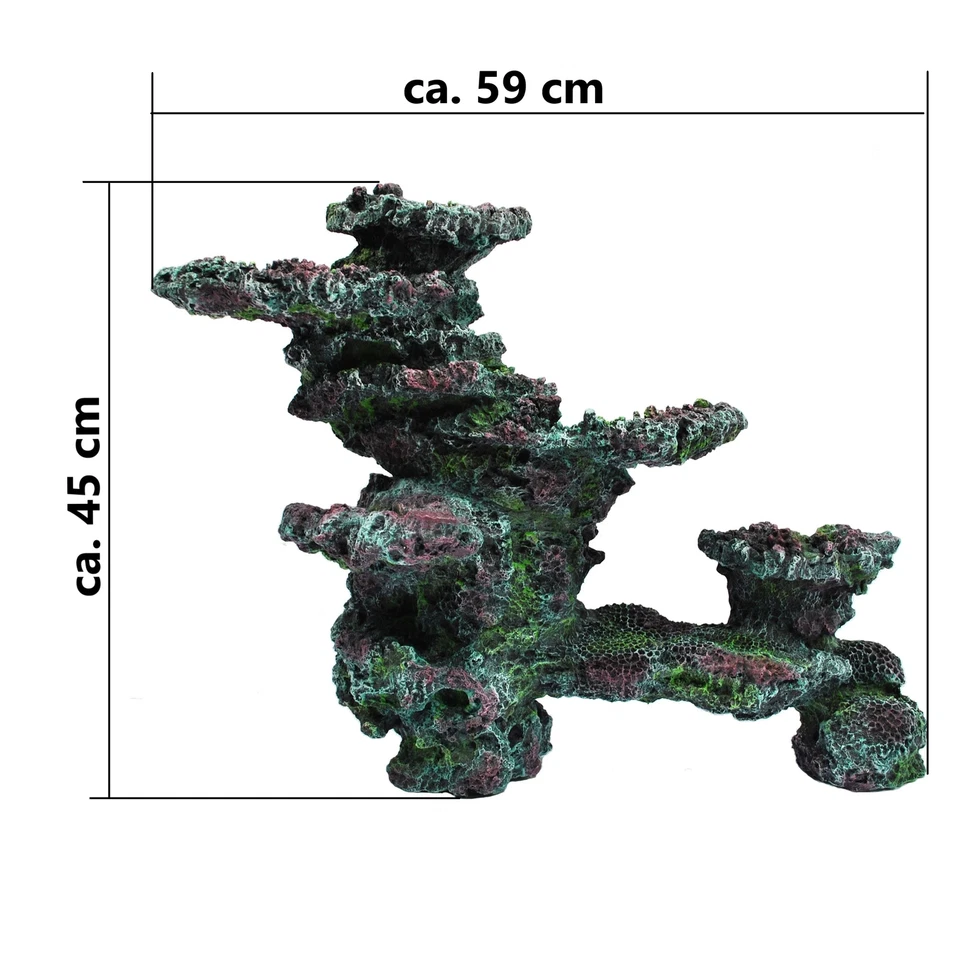 3D Riffgestein 59 x15 x45 cm,Aquarium Meerwasser Deko, Felsen,Stein Nachbildung  - Bild 2 von 4