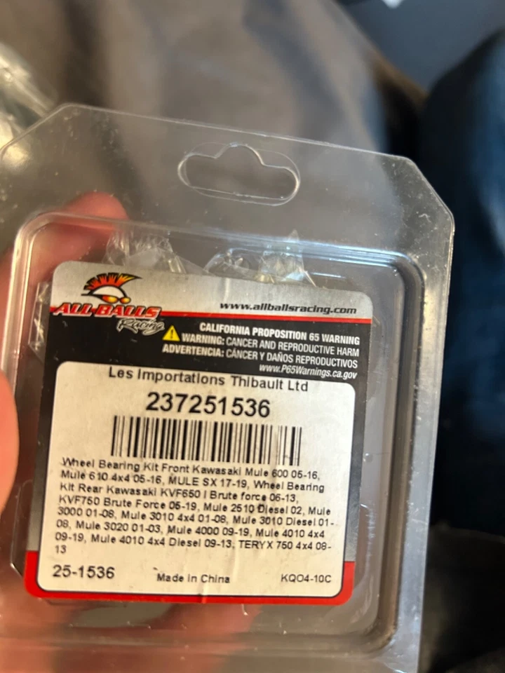 bruteforce 650 wheel bearings - Image 3 of 3