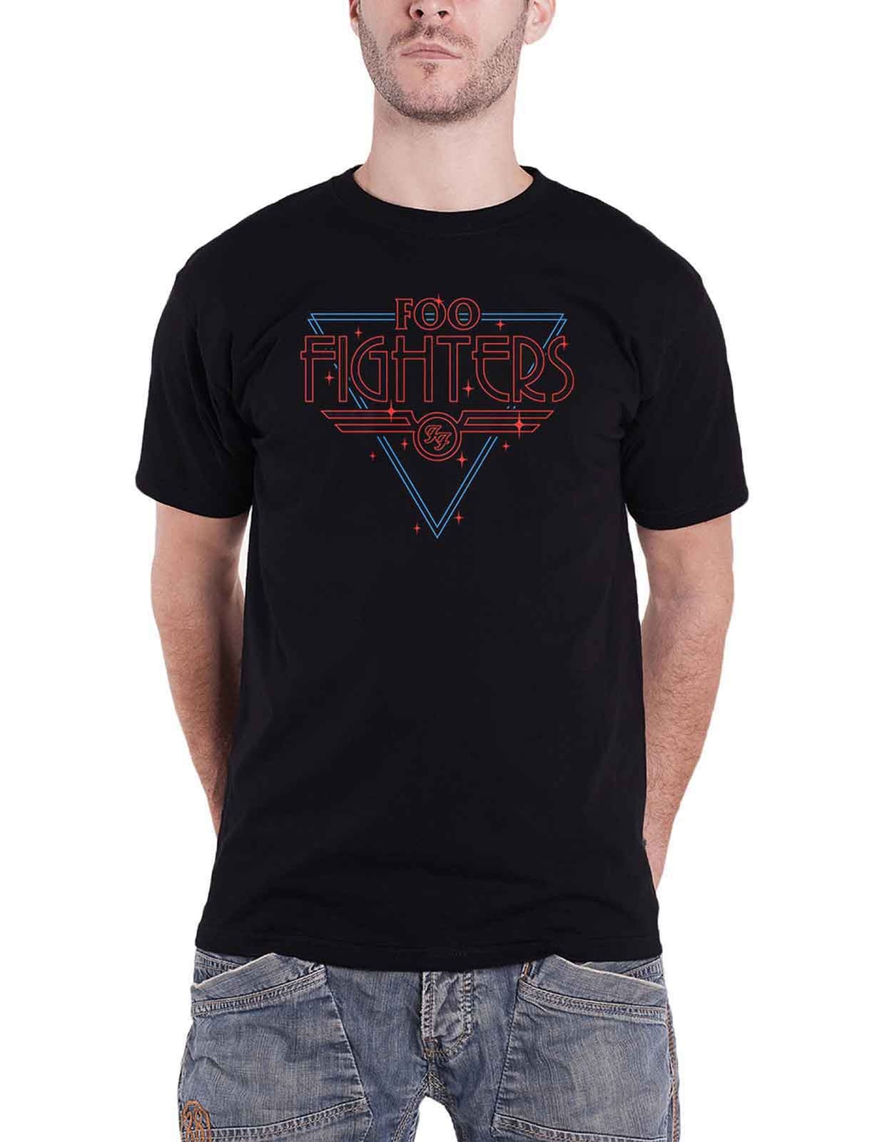 Foo Fighters Disco Outline Logo Official Men's Black Band T-Shirt
