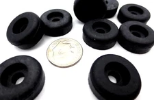 Screw on Rubber Bumper Pad Feet Fit 3/16" #10 Screw Hole, Has 3/4" Pad 1/4" Tall
