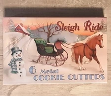 2008 R&M INTERNATIONAL SLEIGH RIDE METAL Christmas COOKIE CUTTERS