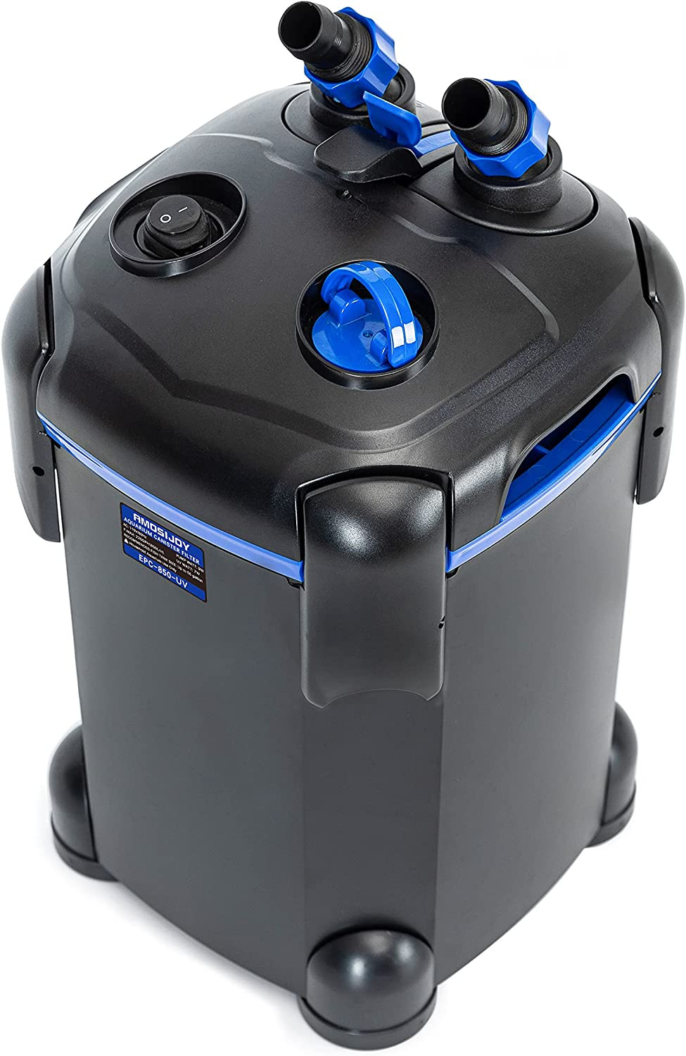 225GPH Ultra-Quiet Canister Filter, 2-Stage External Aquarium Filter with Free M