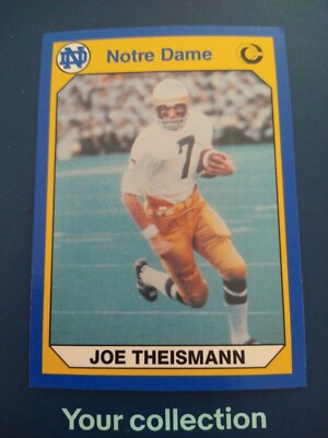 1990 Collegiate Collection Notre Dame #4 Joe Theismann Football
