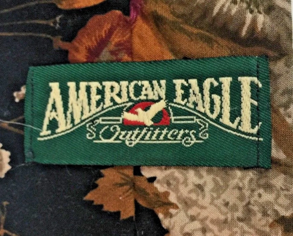 Corbata de cuello AMERICAN EAGLE OUTFITTERS para hombre negra rosa floral vintage 100 % algodón Foto 3 de 4