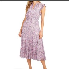 BB Dakota By Steve Madden Women's Sleeveless Printed Chiffon Midi Dress