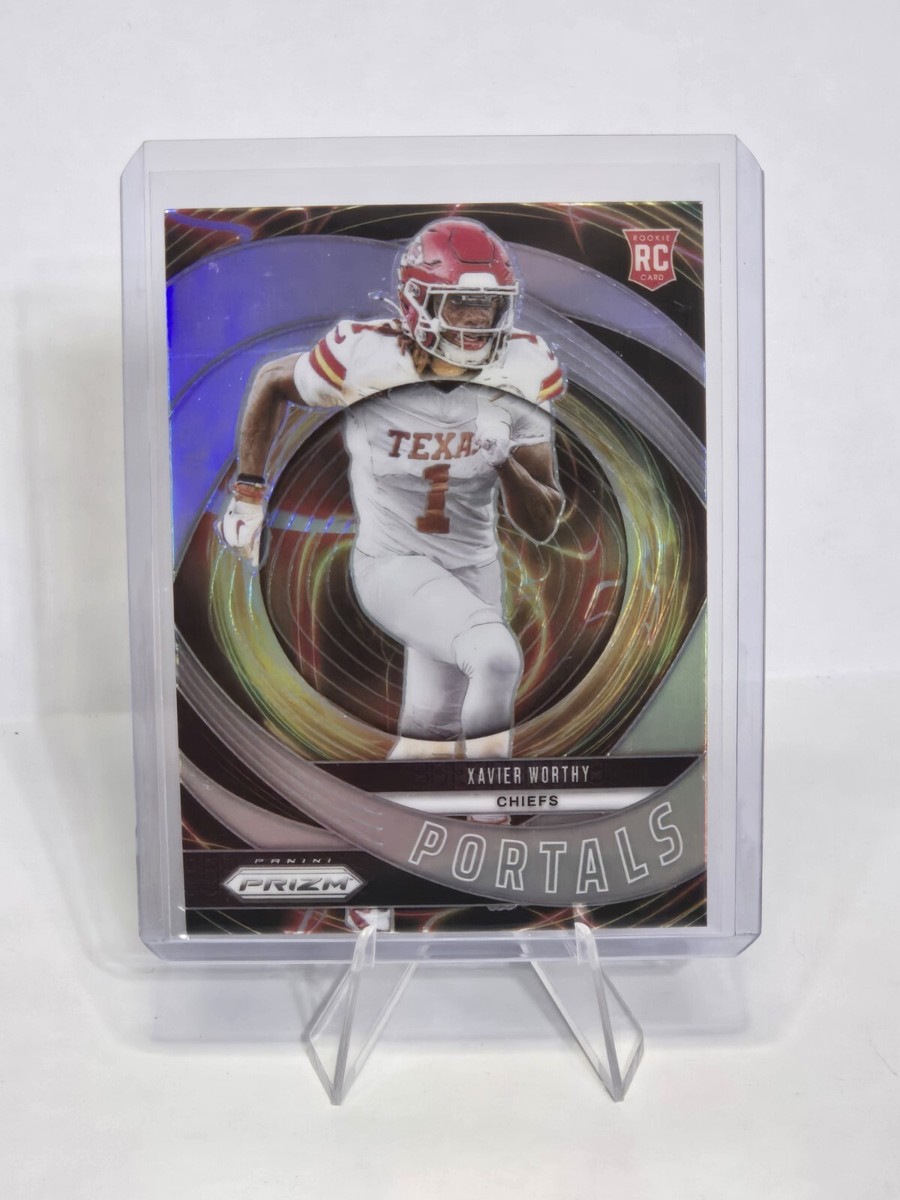 Xavier Worthy 2024 Panini Prizm Rookie Silver Prizm Portals #10