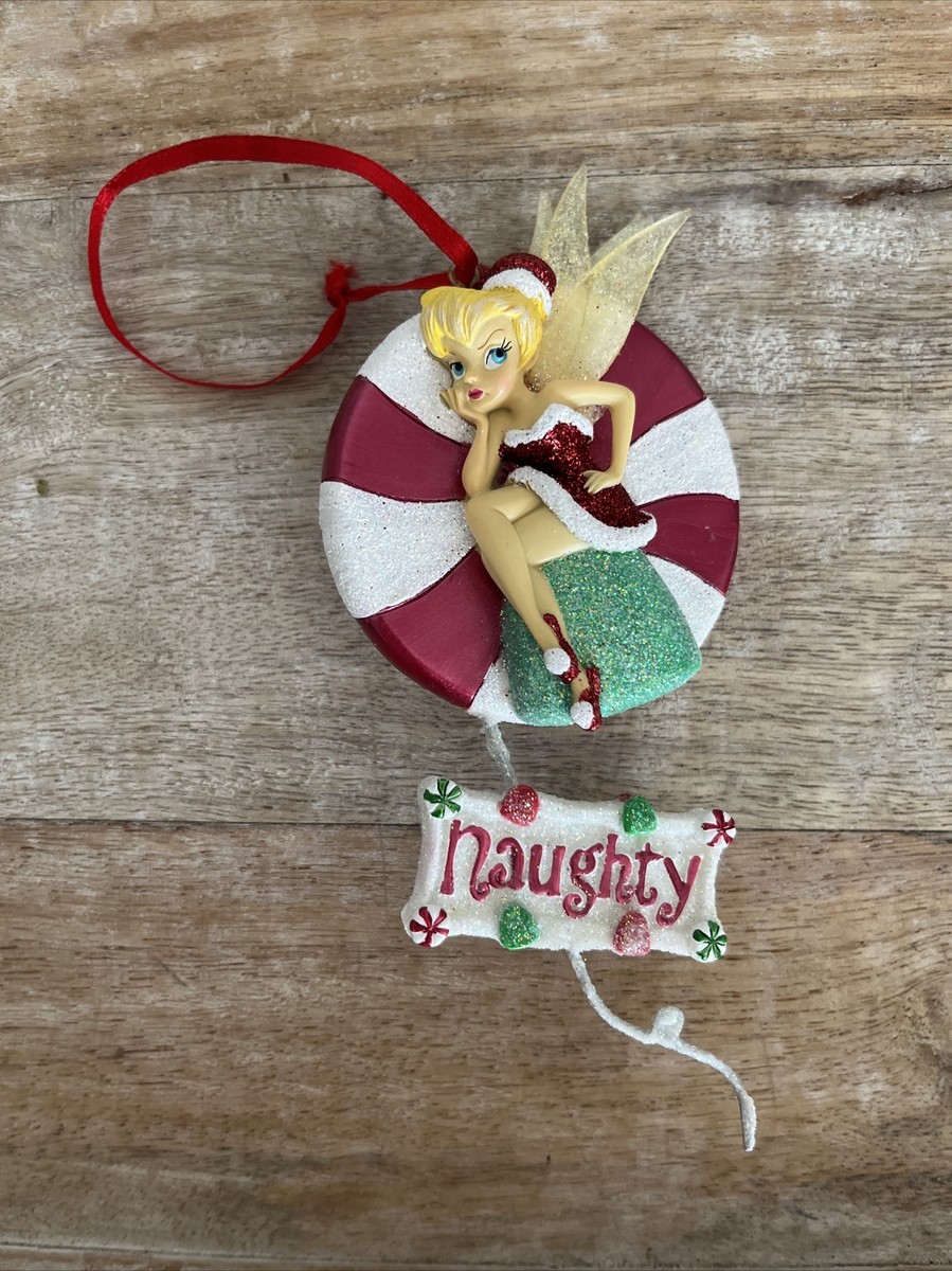 Vintage Disney Tinkerbell Naughty or Nice Sexy Christmas Ornament