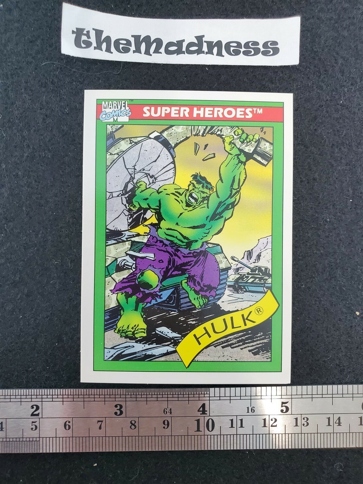 1990 Marvel Universe Series 1 Impel Green Hulk Superhero Card #3 Avengers