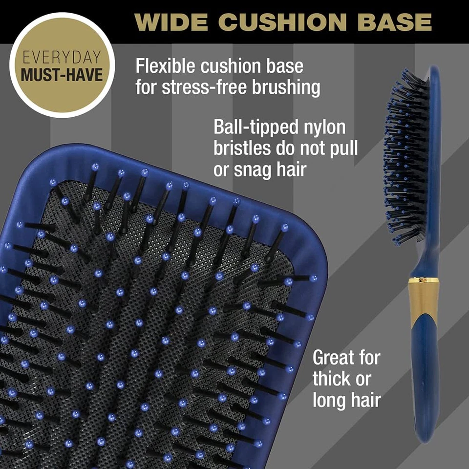 Conair Velvet Touch Hairbrush for Thick Hair, Detangler Brush with Nylon Bristle - Image 4 of 4