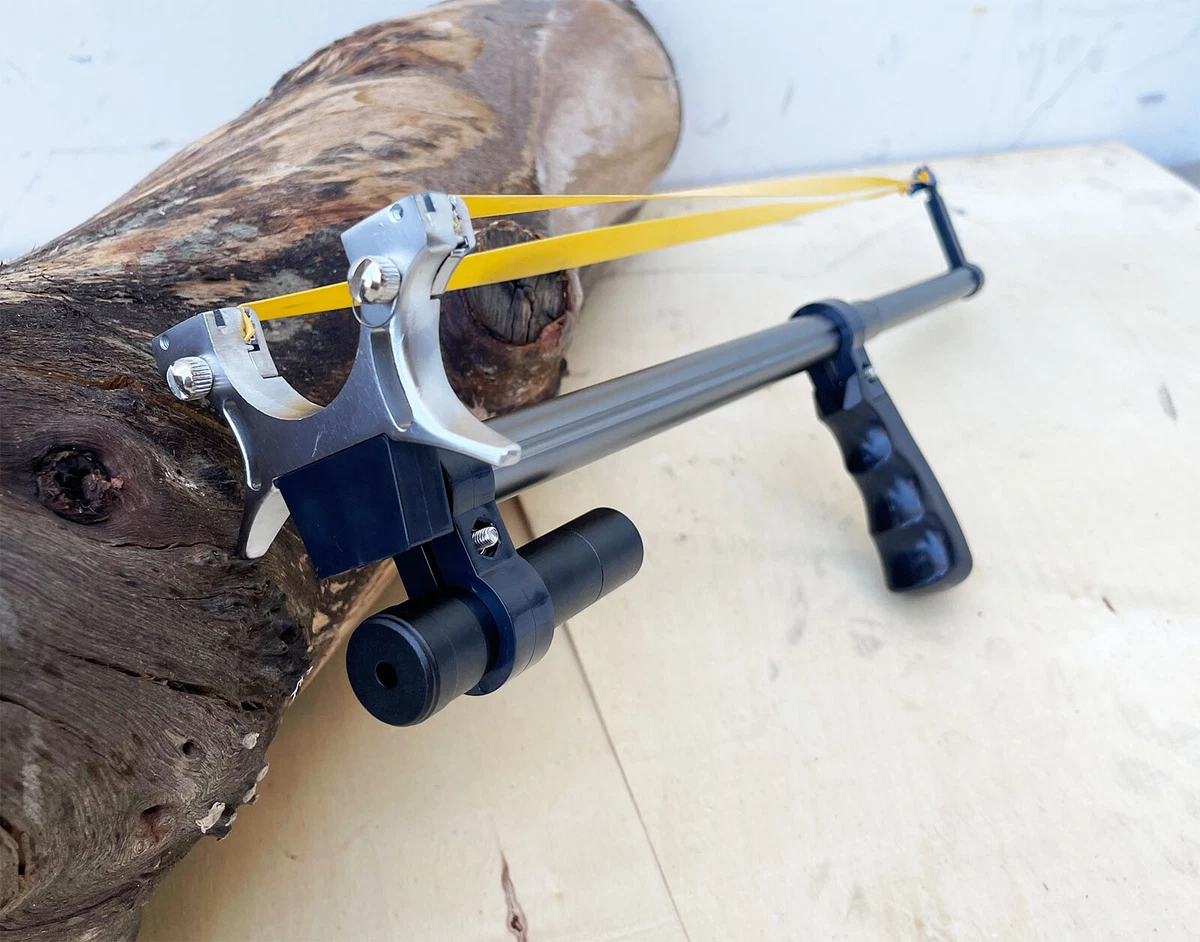 Outdoor Telescopic Slingshot with Red Laser Aim Hunting Slingshot Catapult
