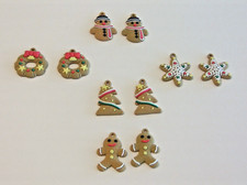 Mini Christmas Gingerbread Ornaments in Soft Latex for Earrings, Mini Trees, etc
