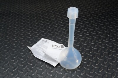 Vitlab 107497 PFA Chemical Resistant Volumetric Flask 250 mL with Cap -Unused