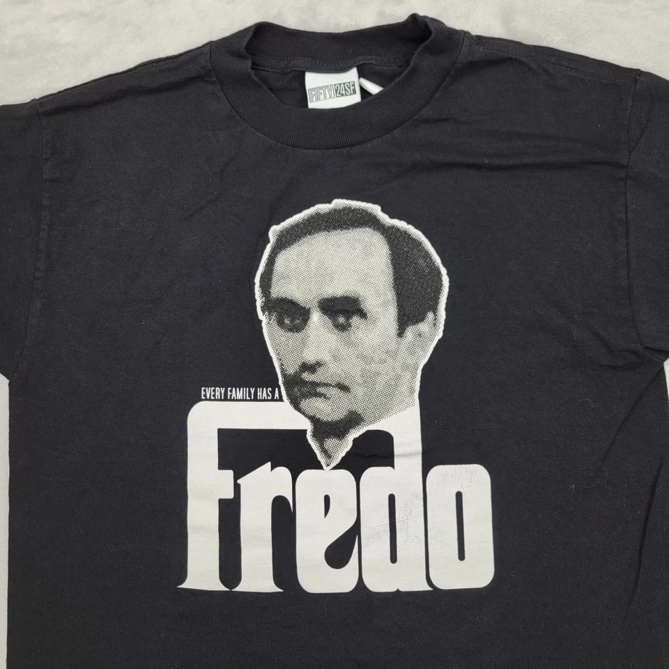 Camisa Fifty24SF Hombres Pequeña De Colección Hecha en EE. UU. Padrino Fredo Mafia Mob Negra Adulto Foto 2 de 4