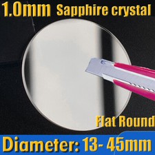Flat 1.0mm Sapphire Glass 13mm-45mm Round Watch Crystal Glasses Lens Repair Tool