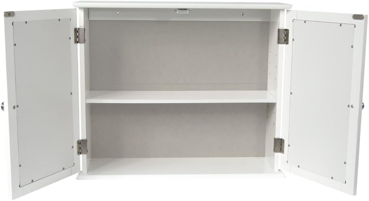Armadio Da Bagno Milano Con Specchio - Doppia Anta, Bianco, 47x57x18 Cm - Foto 12