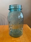 Vintage #10 Blue Glass Ball Perfect Mason Quart Jar screw lid - no lid included — photo 7