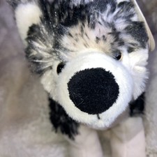 NWT Plush Gray Wolf 12" soft Stuffed Animal Toy Husky Dog puppy lovey