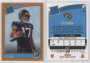 2018 Donruss Optic Rated Rookie Orange Prizm /199 DJ Chark Jr #165 Rookie RC