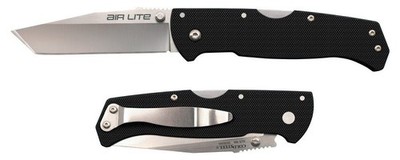 Cold Steel Air Lite Folding Knife 3.5'' AUS-10A Tanto Blade Black - 26WT