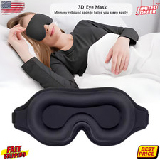 3D Sleep Eye Mask Memory Foam Light Blocking Soft Padded Travel Blindfold