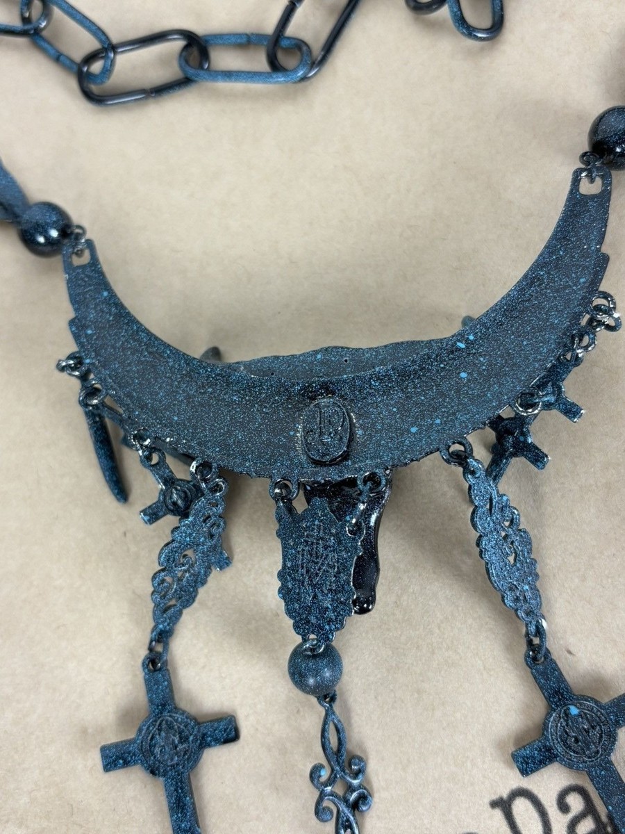 Jean Paul Gaultier Gothic Bull Skull Rosary Sample Necklace JPG