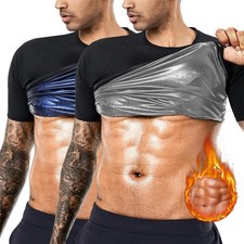 Gynecomastia Compression Tank Top Men Sauna Slimming Shaper Sweat Vest Shirt Gym