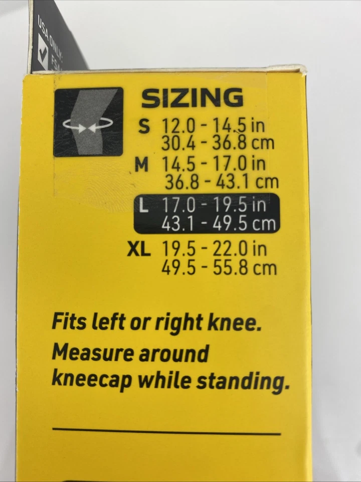 3M Compression Knee Sleeve Large Class 1 Medical Device Sleeve w/Stabilizers - Image 4 of 4