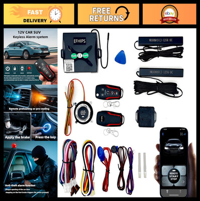 Keyless Entry System with Central Locking, Remote Start, Auto Stop Engine & Alar