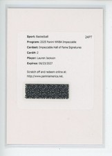 LAUREN JACKSON AUTO 2025 PANINI WNBA IMPECCABLE HOF HALL OF FAME SIGNATURES