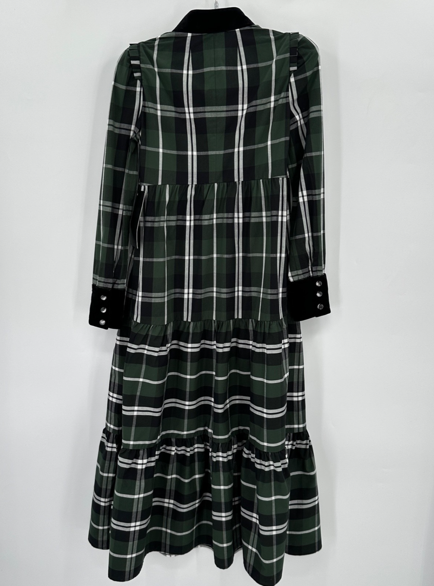 green and black tartan dress Bristol formal tartan dress