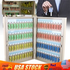 80 Key Storage Cabinet Lock Box Safe Organizer Wall Mount Large Car Lot Holder