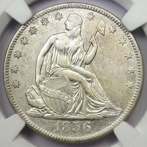 1856-O Seated Liberty Half Dollar 50C. NGC SS Republic Shipwreck - AU UNC Detail