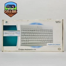 Nintendo Wii Logitech Cordless Wireless Keyboard Factory Sealed Free Fast Ship !