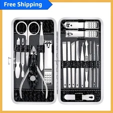 Travel-Friendly 18-Piece Nail Care Kit - Ultimate Grooming Solution for All