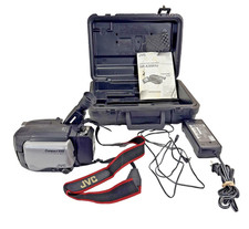 JVC GR-AXM1U Handheld 14x Zoom Compact VHS Camcorder with Charger Case  Manual