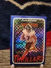 BIJAN ROBINSON 2025 Rookies & Stars Thrillers #10 Blue Plaid Prizm Falcons 