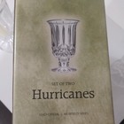 Toscanny Crystal Hurricanes 7 inch Candle Holder Set Heavy Glass New in Box — photo 1