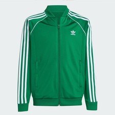 adidas Kinder Superstar Jacke Track Top Sportjacke Originals Trefoil Gr&uuml;n 164