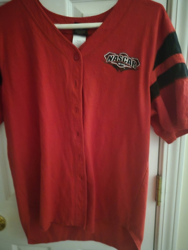 Vintage Red Nascar Shirt Sz. Large Button up. GUC