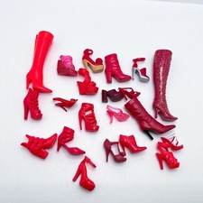 Barbie Fashionista  Fashion Fever Doll Red Single Shoes Only Lot Heels Boot