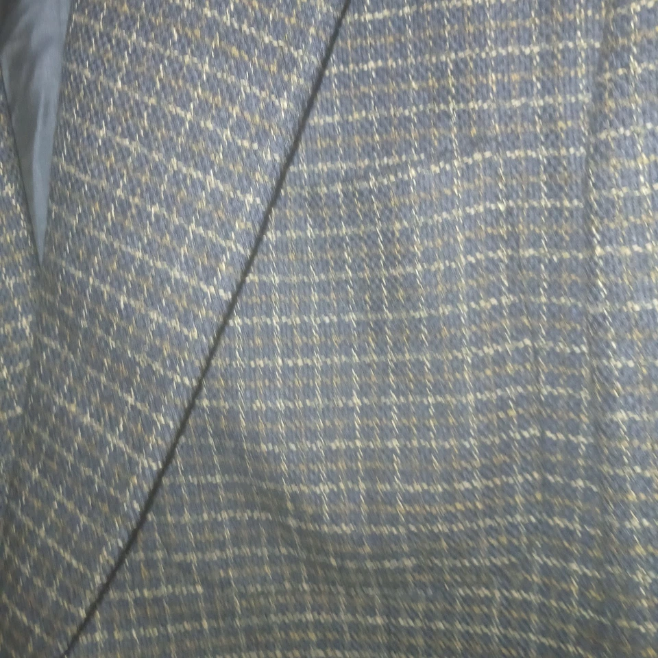 Blazer a Cuadros Marrón Lana Cachemira 42/43R Nuevo de Lote Antiguo Foto 4 de 4