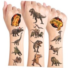 96PCS Dinosaur 3D Pre-Cut Temporary Tattoos, Stickers for Birthday Party Normal