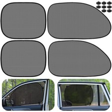 4 Pack Car Window Shades Cling Sunshade for Sun Shade Compact, Black