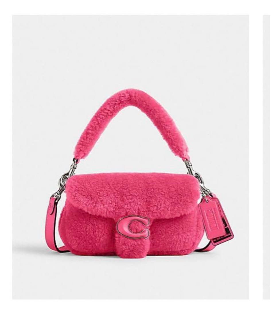 Coach Tabby 2Way LIL NAS X DROP BY Shoulder Bag Shearling Pink G1206884