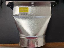 Master Flow 8 In. x 4 in. to 6 in. Register Box with Flange Galvanized Steel