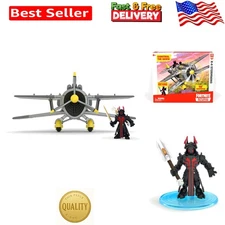 Battle Royale X-4 Stormwing Plane Playset with Ice King Figurine - 10" Wingspan