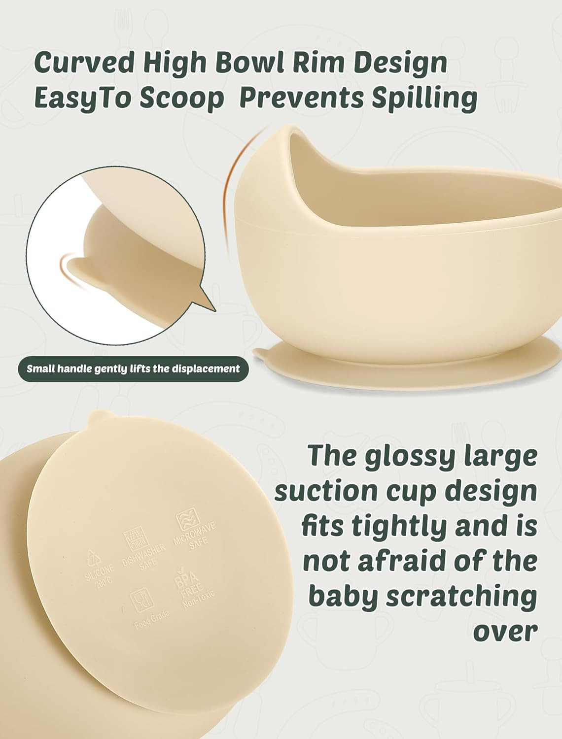 Silicone Baby Feeding Set 9 Pcs, Spill-Proof Suction Plate, Bowl, Bib, Silicone 