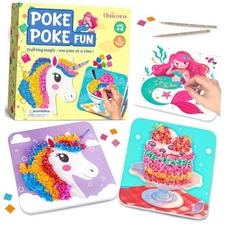 Arts and Crafts for Kids-Poke in Art Kits, 6 Designed Educational Unicorn